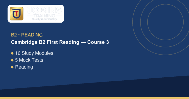 Cambridge B2 First Reading — Course 3 — Global vs Paragraph-Level Inference