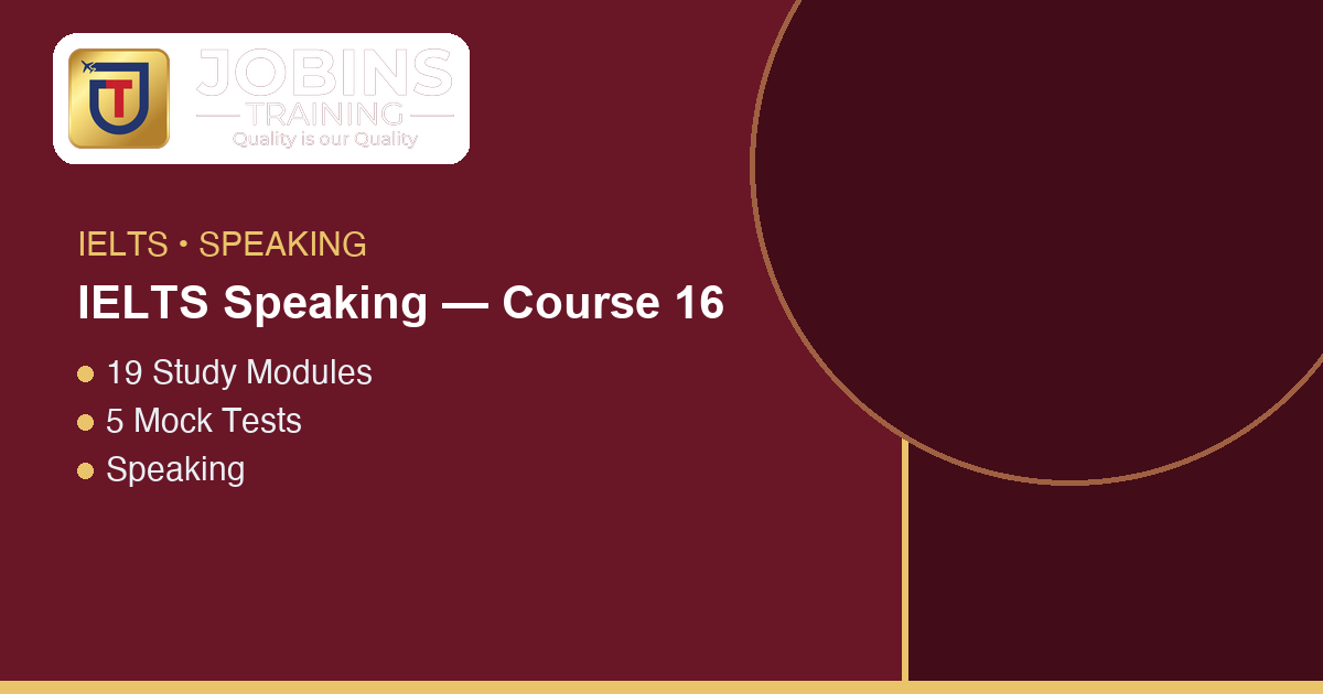 IELTS Speaking — course cover