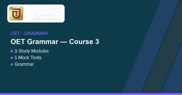 OET Grammar — Course 3 — Clinical grammar repair