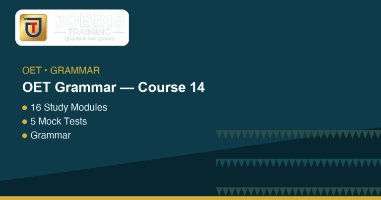 OET Grammar — Course 14 — OET Writing Mock Test 1 — Discharge to Community Nurse