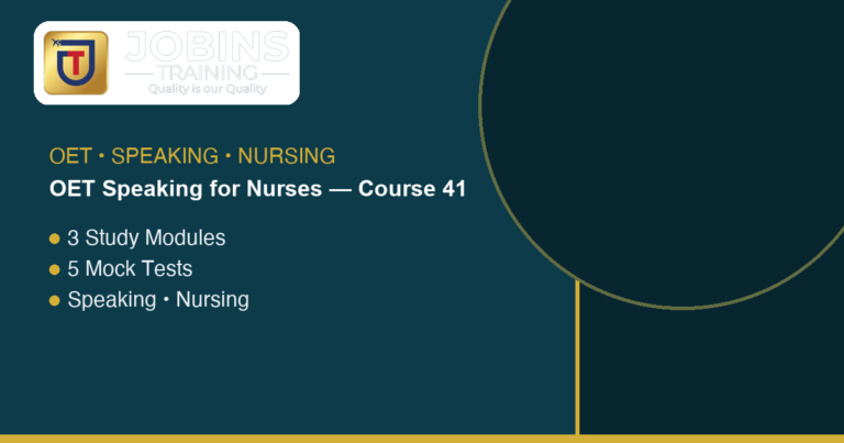 OET Speaking for Nurses — Course 41 — Scenario-phrase drills