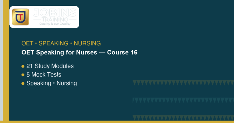 OET Speaking for Nurses — Course 16 — Cardiology I: heart attack / myocardial infarction