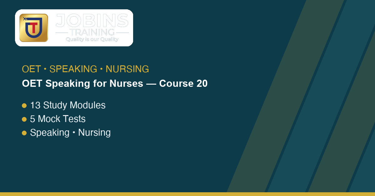 OET Nursing Speaking: Sleep Apnoea and CPAP Concerns