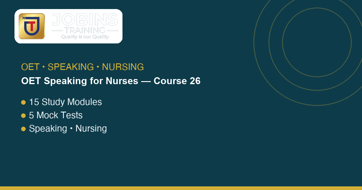 OET Nursing Speaking: COPD Discharge and Clear Action Plans