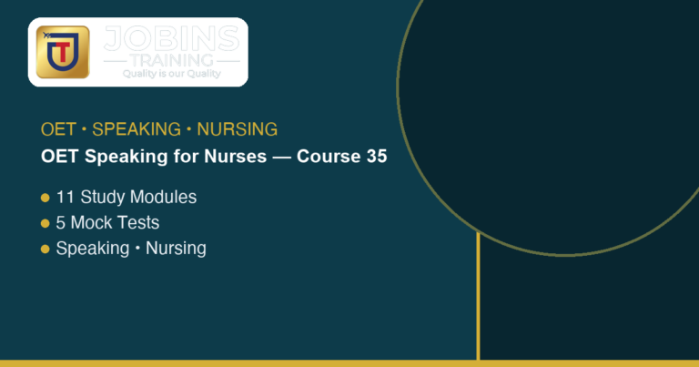 OET Speaking for Nurses — Course 35 — Renal, GI, Liver & Metabolic Role-Plays