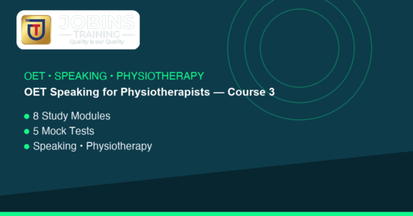 OET Speaking for Physiotherapists — Course 3 — Complex Regional Pain Syndrome I, CRPS I