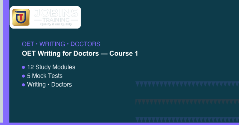 OET Writing for Doctors — Course 1 — Archetype A: acute specialist referral