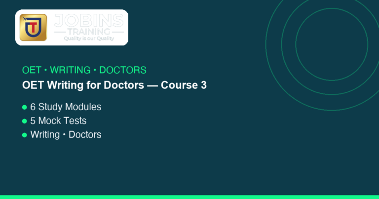 OET Writing for Doctors — Course 3 — Trap 3 — Poor paragraphing