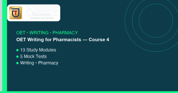 OET Writing for Pharmacists — Course 4 — Referral vs Update: choosing correctly