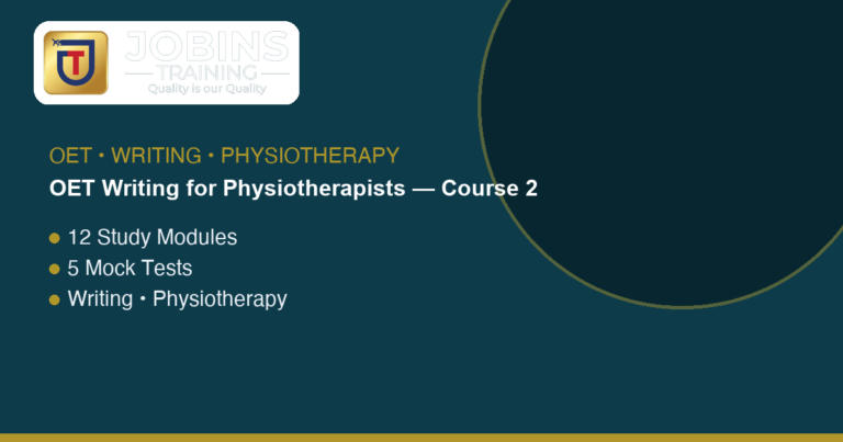 OET Writing for Physiotherapists — Course 2 — Passive Voice Basics