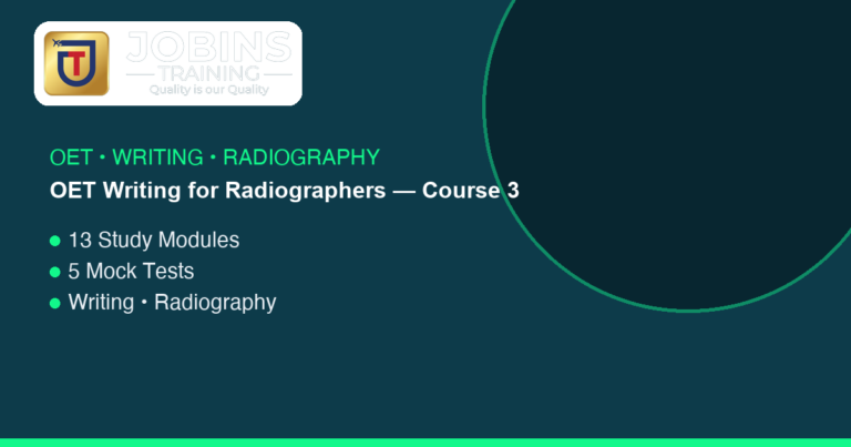 OET Writing for Radiographers — Course 3 — Urgent Oncological / Suspicious-Mass Referrals