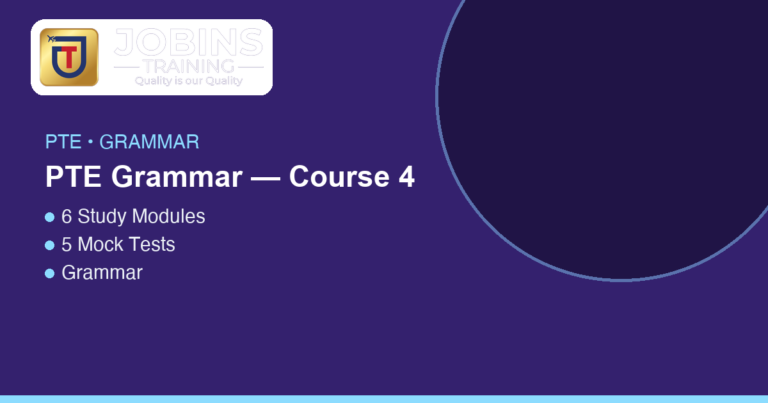 PTE Grammar — Course 4 — Supporting with examples/details