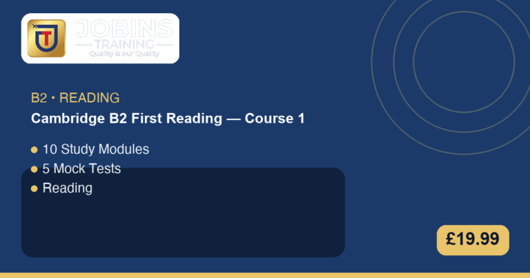Cambridge B2 First Reading — Course 1 — Worked lesson C — Innovations headings 1–5 → A–H