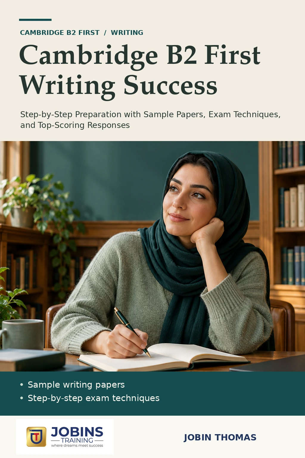 Cambridge B2 First Writing Success by Jobin Thomas — front cover