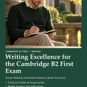 Writing Excellence for the Cambridge B2 First Exam by Jobin Thomas — front cover