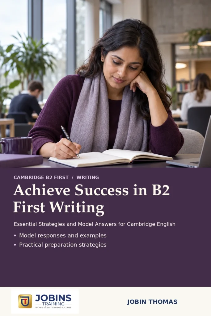 Achieve Success in B2 First Writing by Jobin Thomas — front cover