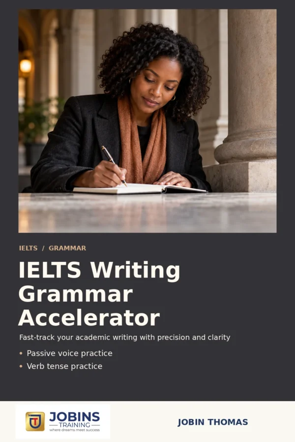 IELTS Writing Grammar Accelerator by Jobin Thomas — front cover