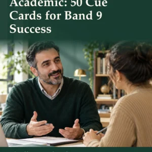IELTS Speaking Academic: 50 Cue Cards for Band 9 Success by Jobin Thomas — front cover