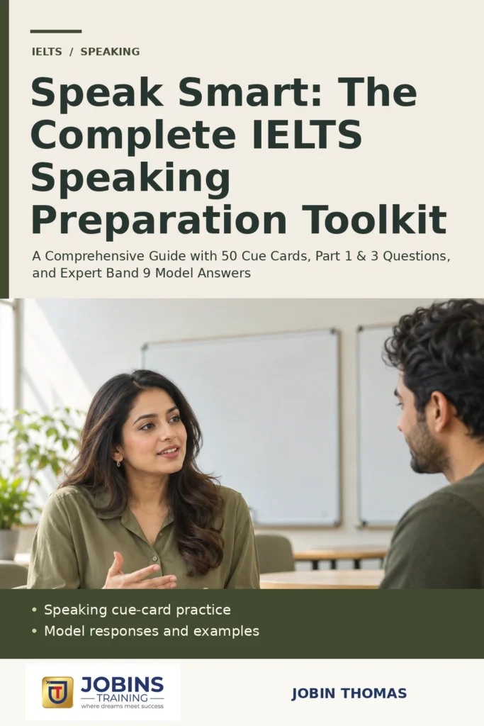 Speak Smart: The Complete IELTS Speaking Preparation Toolkit by Jobin Thomas — front cover