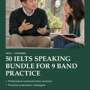 50 IELTS SPEAKING BUNDLE FOR 9 BAND PRACTICE by Jobin Thomas — front cover