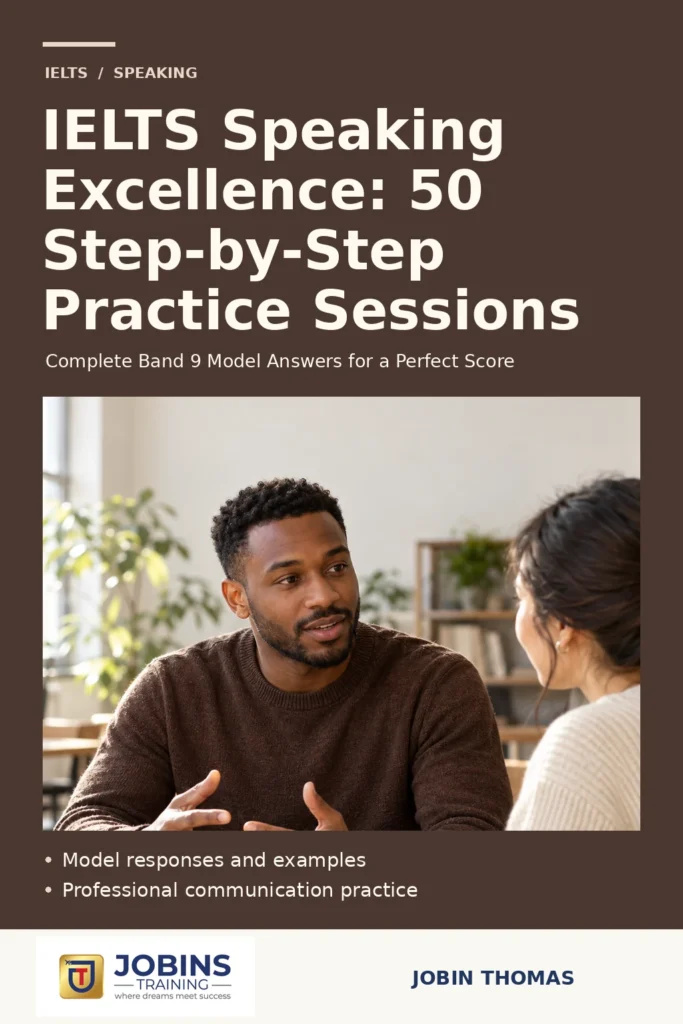 IELTS Speaking Excellence: 50 Step-by-Step Practice Sessions by Jobin Thomas — front cover