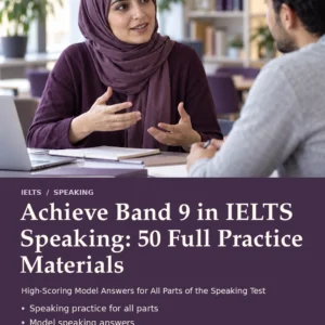 Achieve Band 9 in IELTS Speaking: 50 Full Practice Materials by Jobin Thomas — front cover