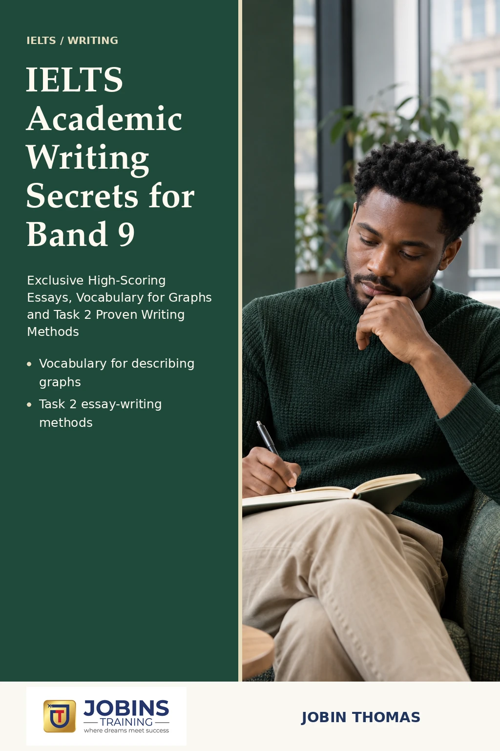 IELTS Academic Writing Secrets for Band 9 by Jobin Thomas — front cover