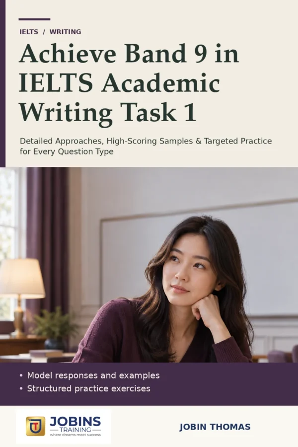 Achieve Band 9 in IELTS Academic Writing Task 1 by Jobin Thomas — front cover
