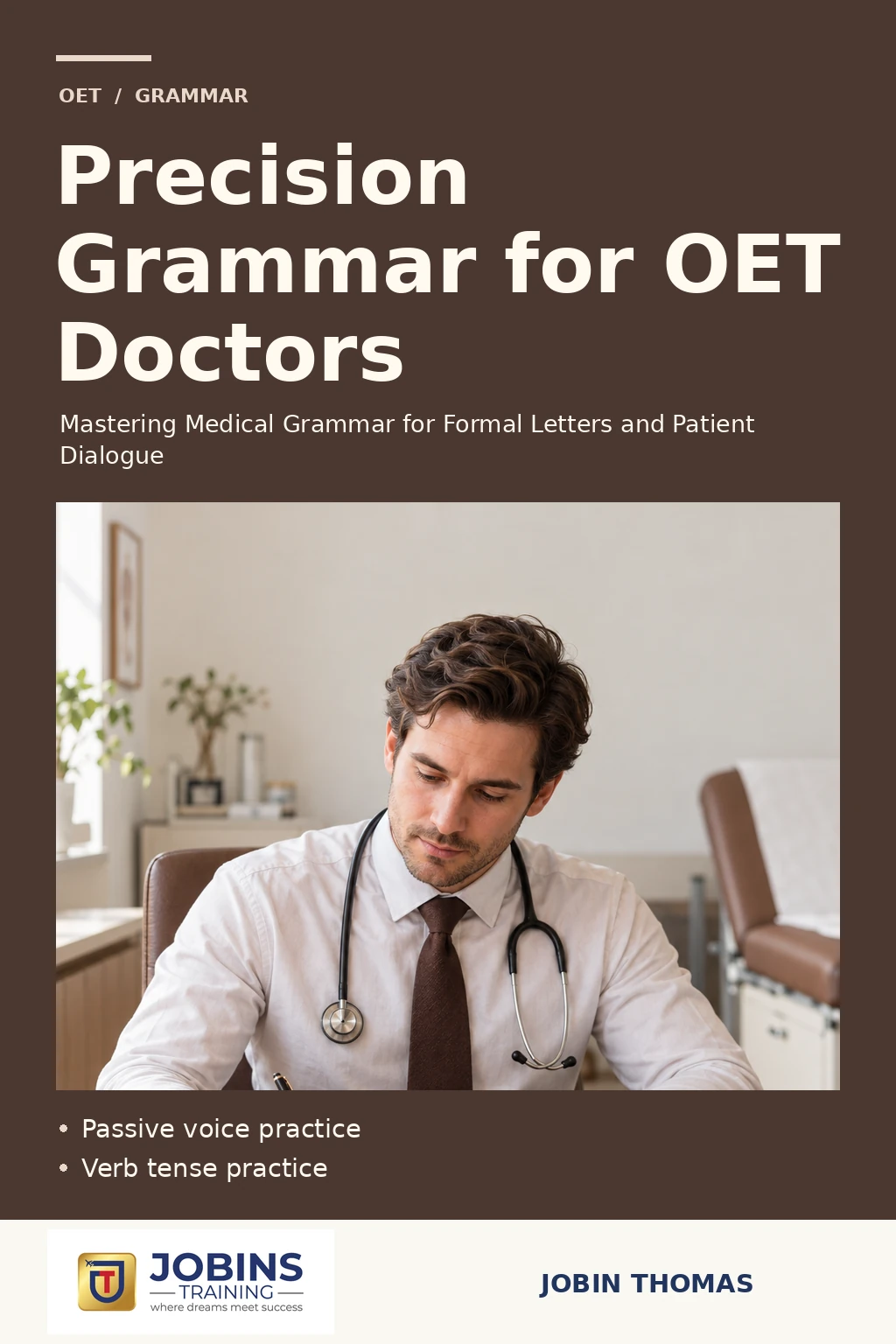 Precision Grammar for OET Doctors by Jobin Thomas — front cover