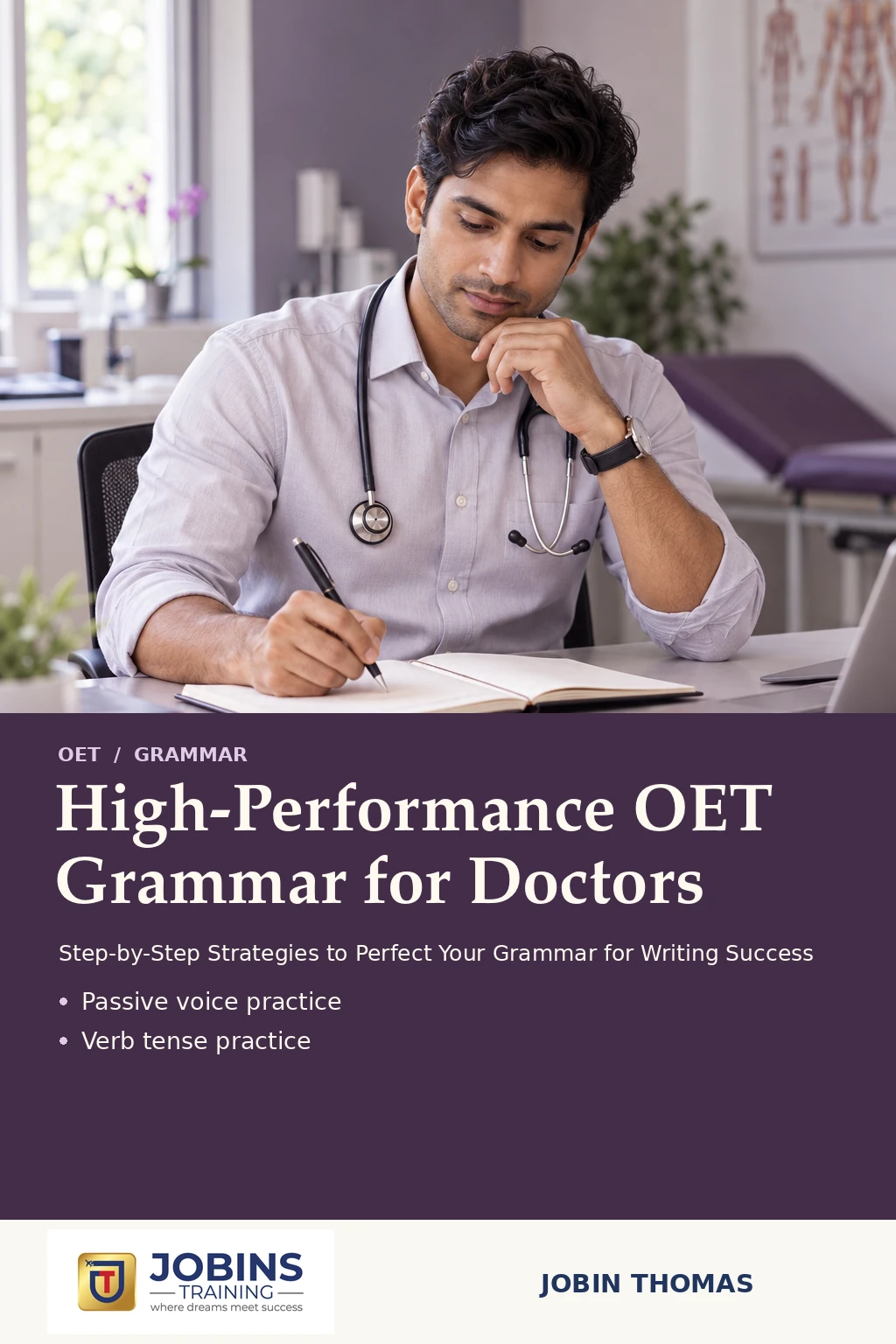 High-Performance OET Grammar for Doctors by Jobin Thomas — front cover