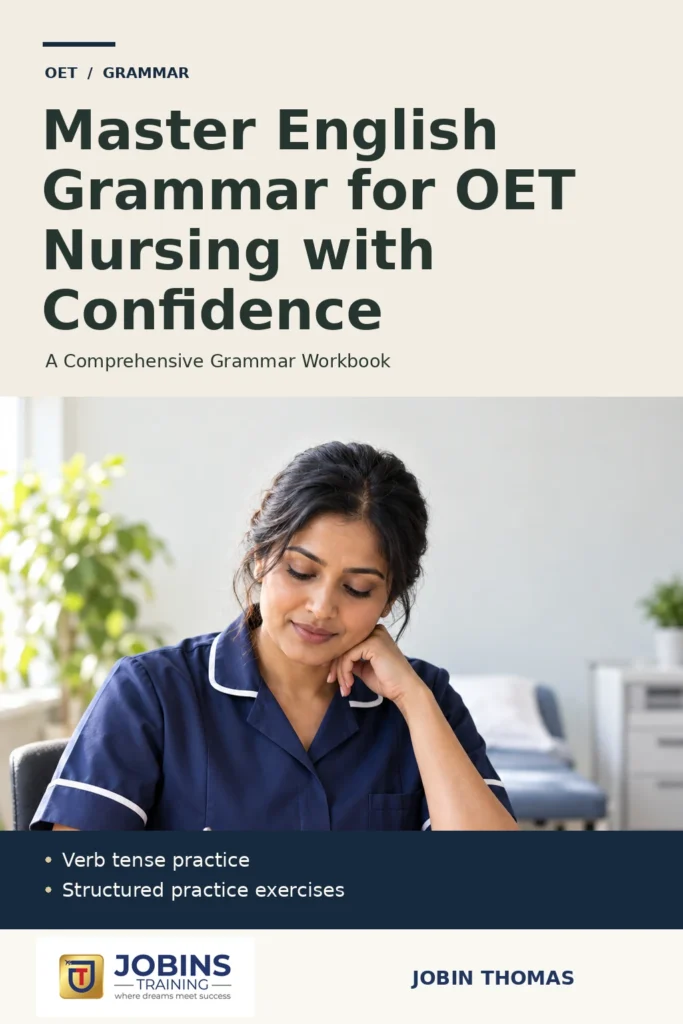 Master English Grammar for OET Nursing with Confidence by Jobin Thomas — front cover