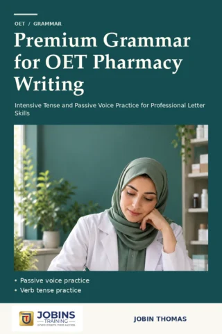 Premium Grammar for OET Pharmacy Writing — book cover
