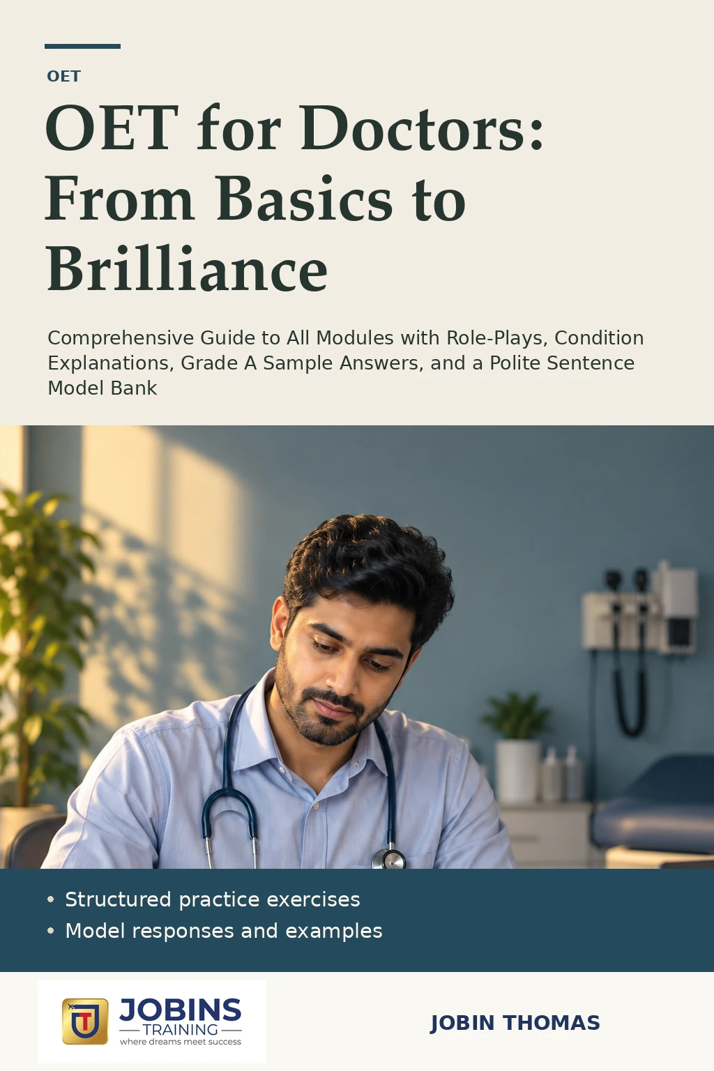 OET for Doctors: From Basics to Brilliance by Jobin Thomas — front cover