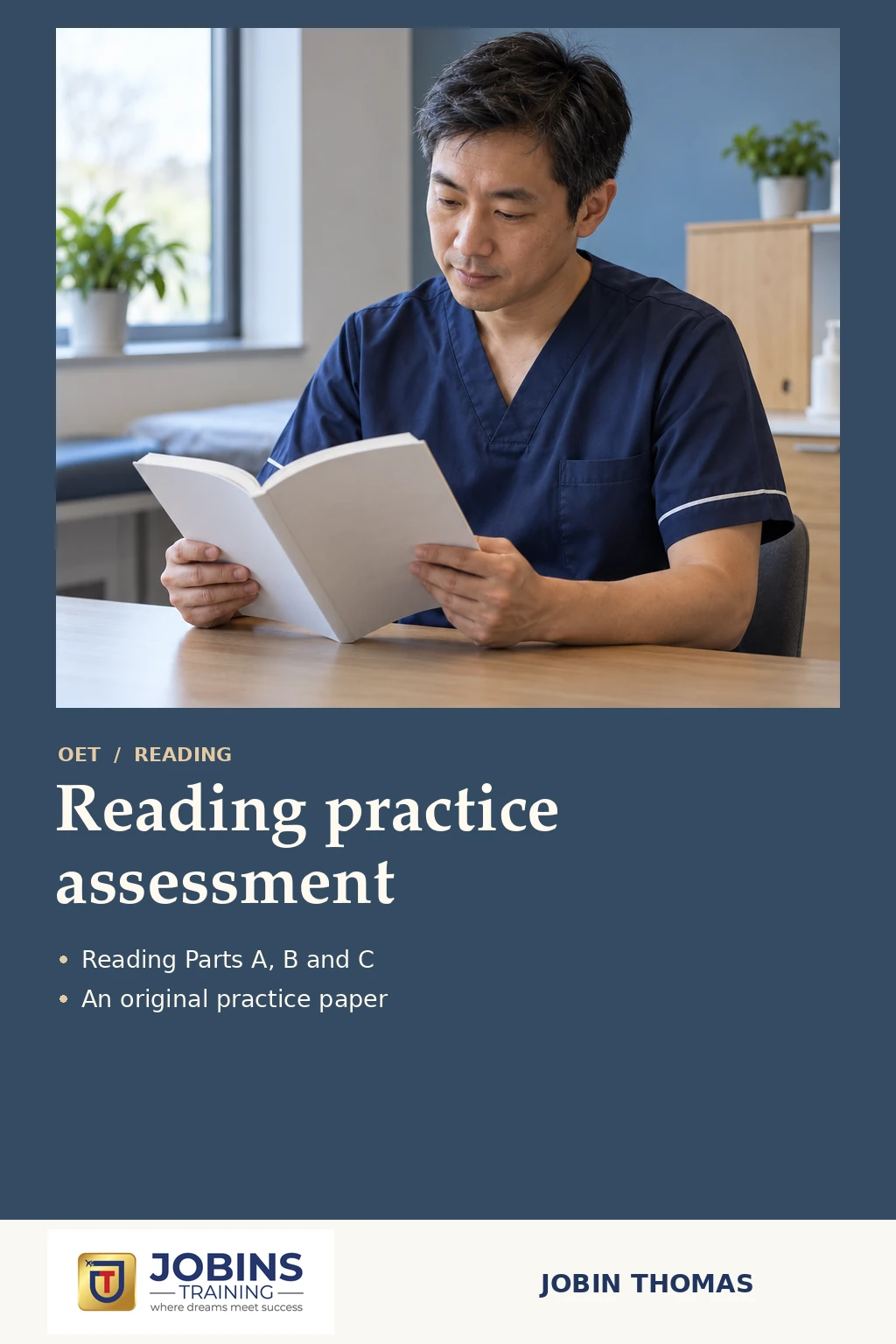 Reading practice assessment by Jobin Thomas — front cover