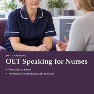 OET Speaking for Nurses by Jobin Thomas — front cover