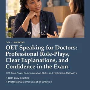 OET Speaking for Doctors: Professional Role-Plays, Clear Explanations, and Confidence in the Exam by Jobin Thomas — front cover