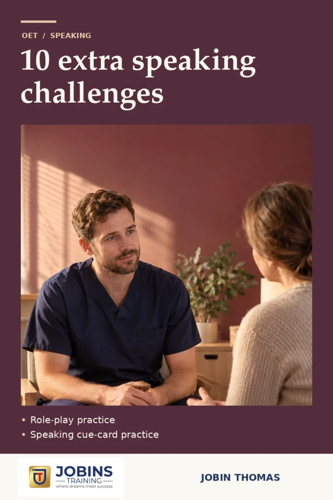 10 extra speaking challenges by Jobin Thomas — front cover