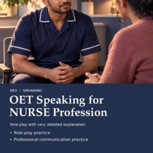 OET Speaking for NURSE Profession by Jobin Thomas — front cover
