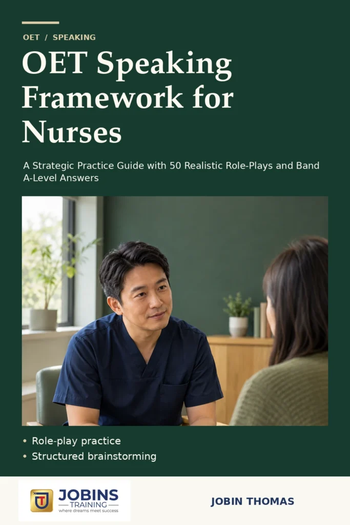 OET Speaking Framework for Nurses by Jobin Thomas — front cover