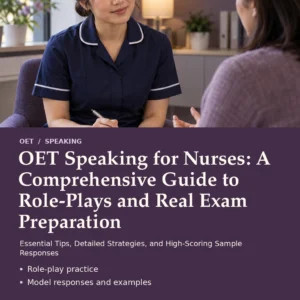 OET Speaking for Nurses: A Comprehensive Guide to Role-Plays and Real Exam Preparation by Jobin Thomas — front cover