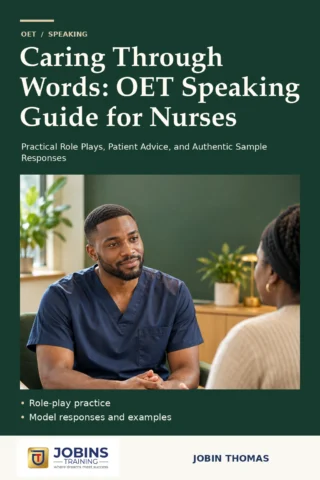 Caring Through Words: OET Speaking Guide for Nurses — book cover