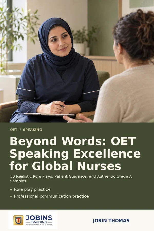 Beyond Words: OET Speaking Excellence for Global Nurses by Jobin Thomas — front cover