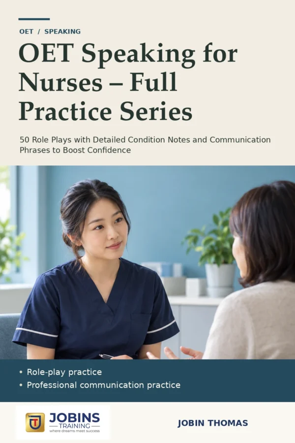 OET Speaking for Nurses – Full Practice Series by Jobin Thomas — front cover