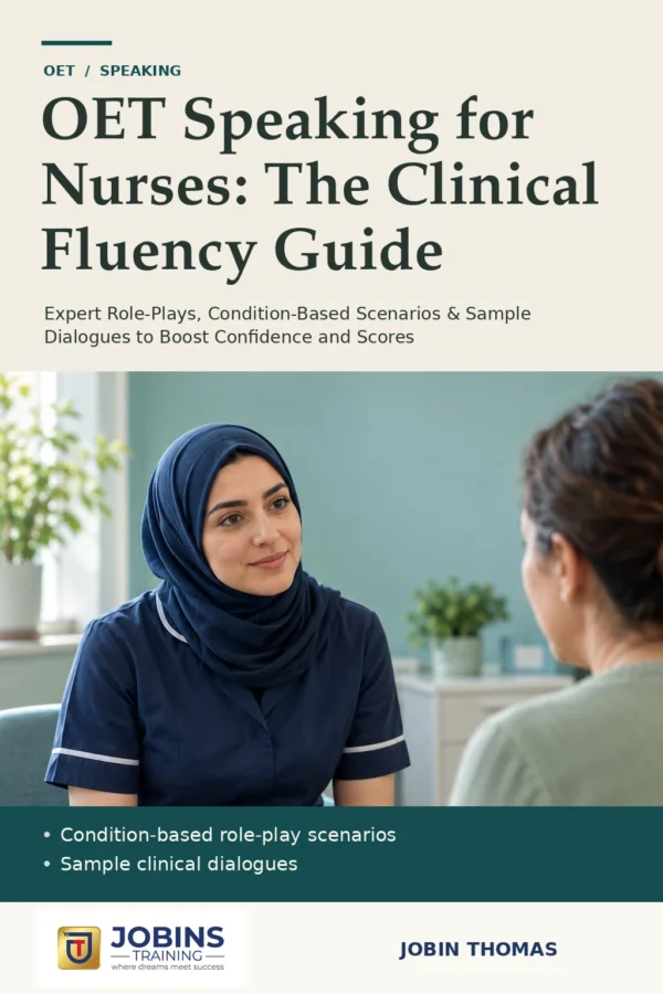 OET Speaking for Nurses: The Clinical Fluency Guide by Jobin Thomas — front cover