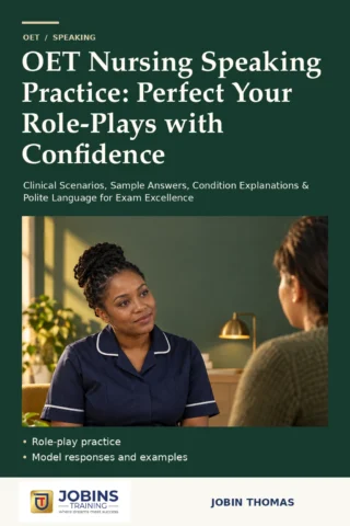 OET Nursing Speaking Practice: Perfect Your Role-Plays with Confidence — book cover