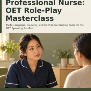 Speak Like a Professional Nurse: OET Role-Play Masterclass by Jobin Thomas — front cover