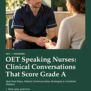 OET Speaking Nurses: Clinical Conversations That Score Grade A by Jobin Thomas — front cover