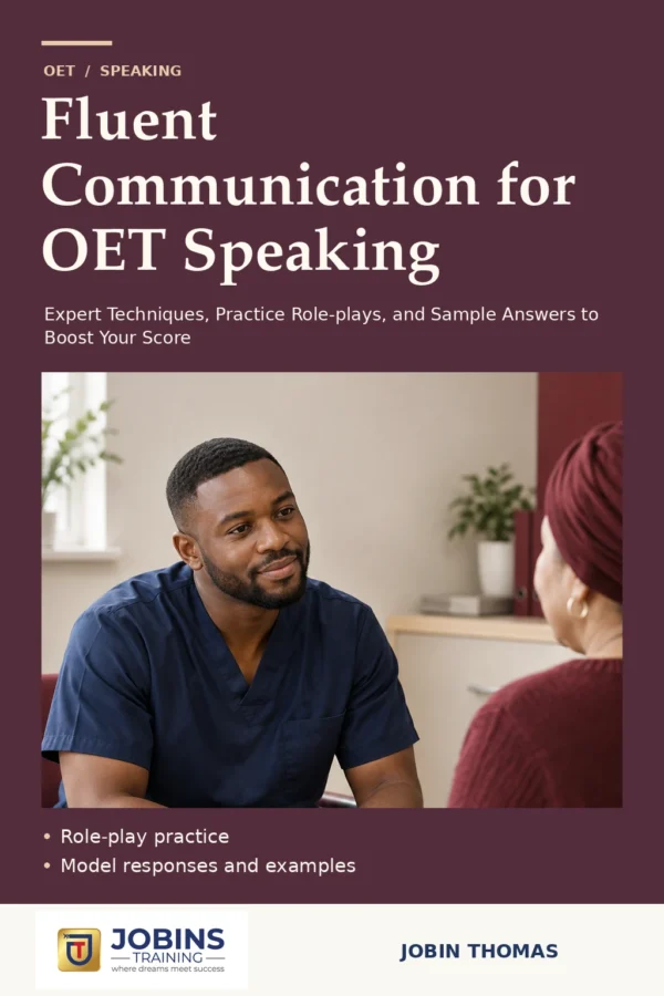 Fluent Communication for OET Speaking by Jobin Thomas — front cover
