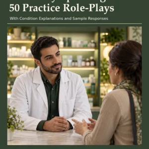 Mastering OET Pharmacy Speaking: 50 Practice Role-Plays by Jobin Thomas — front cover