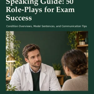 OET Pharmacy Speaking Guide: 50 Role-Plays for Exam Success by Jobin Thomas — front cover
